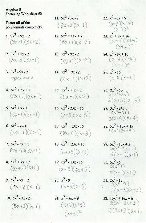 Polynomials Worksheet Pdf with Printables Factoring Trinomials Worksheet Answers Freegamesfriv