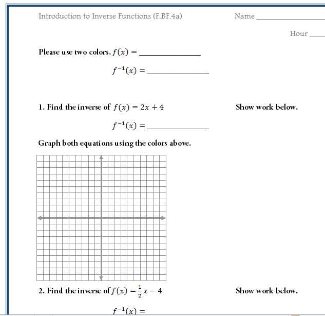 Precalculus Inverse Functions Worksheet Answers as Well as Math Functions Worksheets Free Trigonometry Ratio Review Worksheet