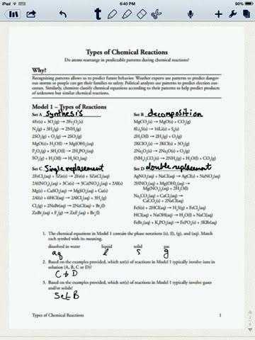 Predicting Products Of Reactions Chem Worksheet 10 4 Answer Key or Worksheets 48 Re Mendations Classifying Chemical Reactions