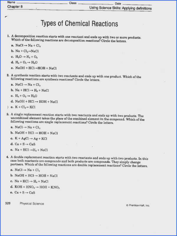 Predicting Products Worksheet Also Double Replacement Reaction Worksheet