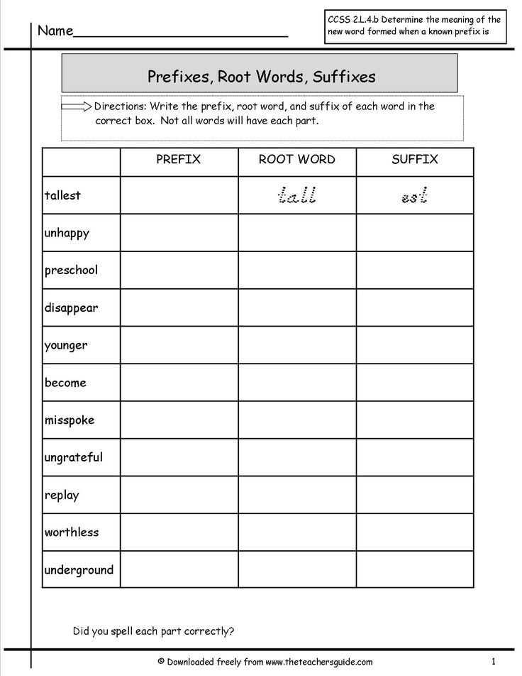 Prefix and Suffix Worksheets 5th Grade and 30 Best Affixes Images On Pinterest