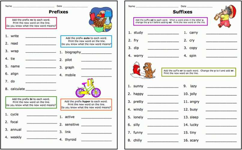 Prefix Worksheets 3rd Grade with Prefix Games for 4th Grade