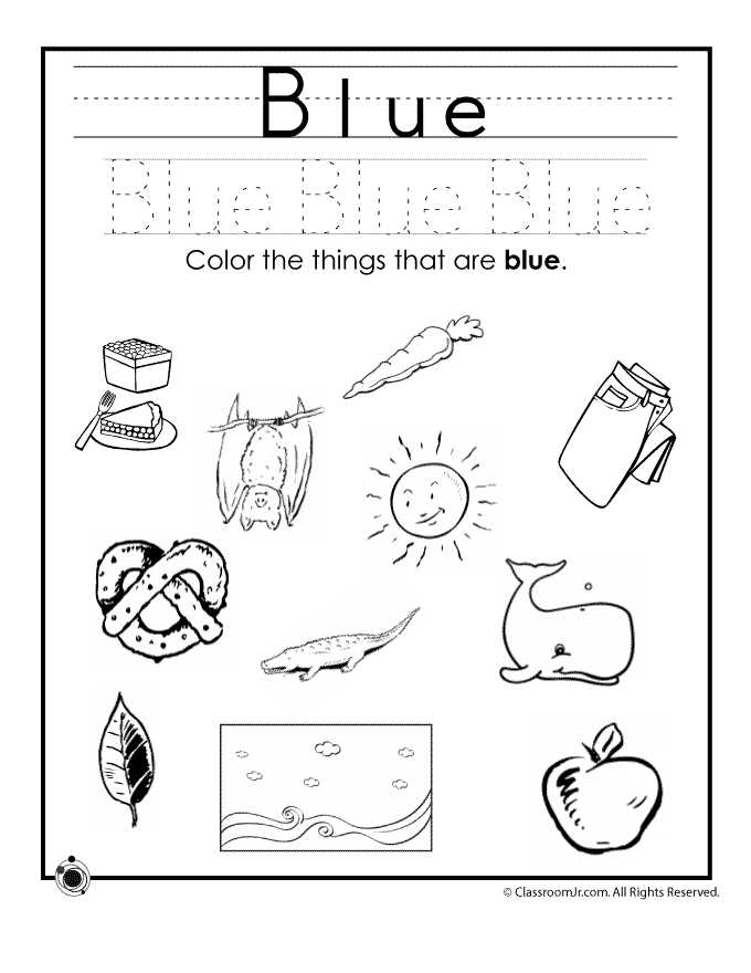 Preschool Learning Worksheets as Well as Learning Colors Worksheets for Preschoolers Color Blue Worksheet