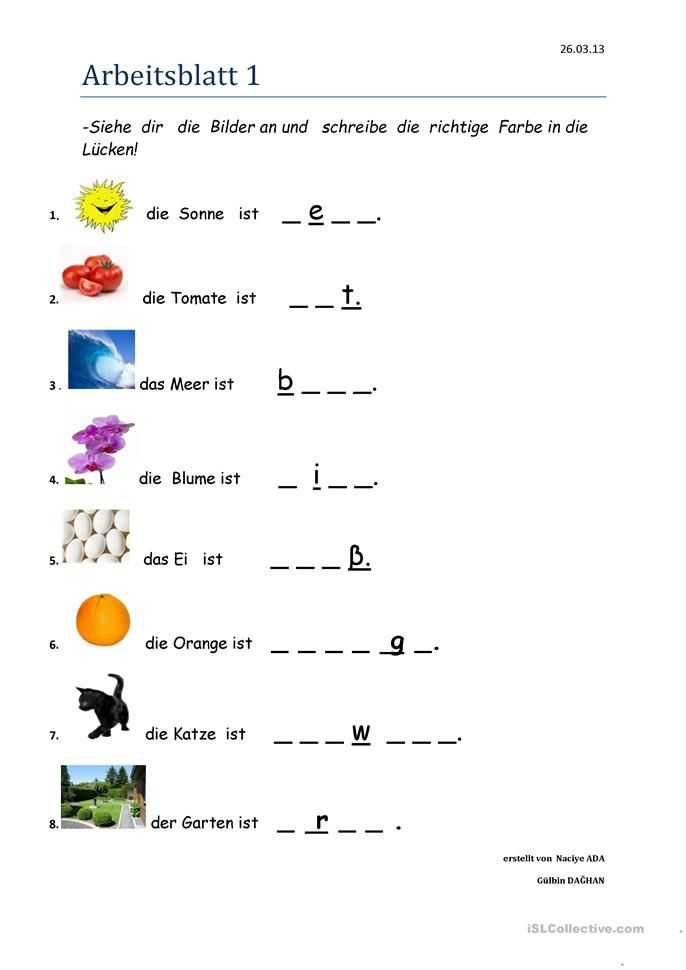 Printable Aphasia Worksheets Also Farben