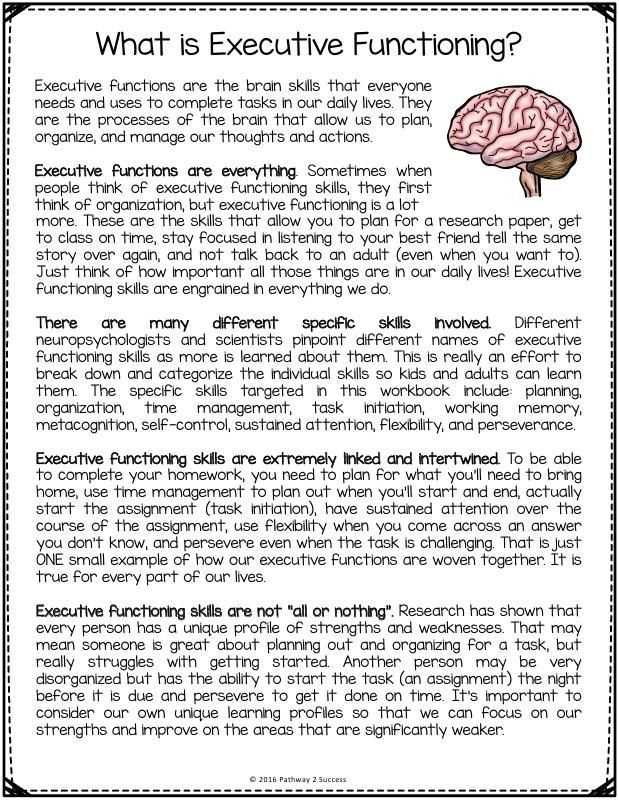 Printable Aphasia Worksheets and Free Executive Functioning Printables Includes Worksheets and