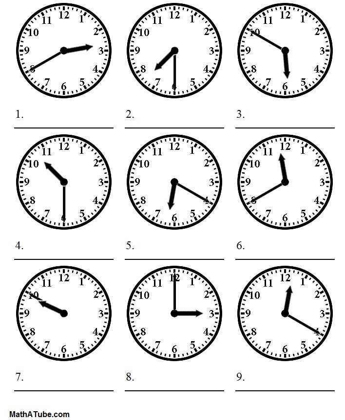 Printable Clock Worksheets and Telling Time Worksheets Telling the Time Worksheet