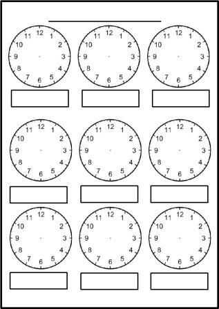 Printable Clock Worksheets with Free Printable Blank Clock Faces Worksheets
