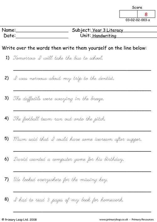 Printable Cursive Handwriting Worksheet Generator together with Year 6 Handwriting Worksheet Kidz Activities