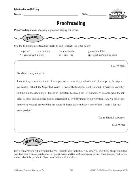 Proofreading Worksheets Pdf Along with Proofreading Test Pdf Patrofiloclub