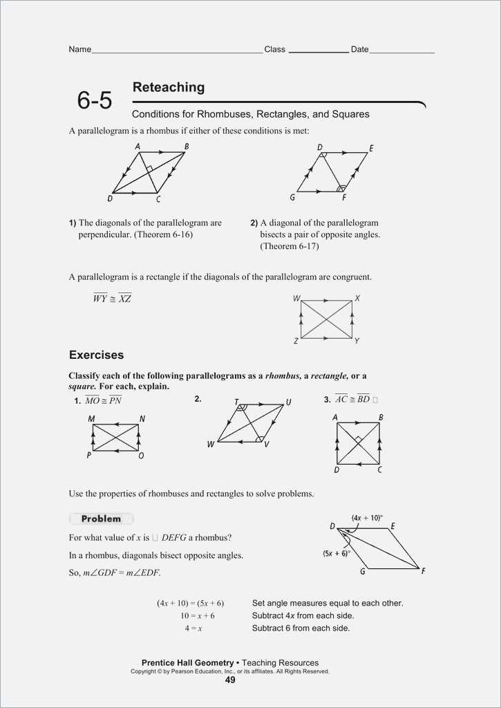 Properties Of Rectangles Rhombuses and Squares Worksheet Answers and Properties Parallelograms Worksheet Image Collections Worksheet