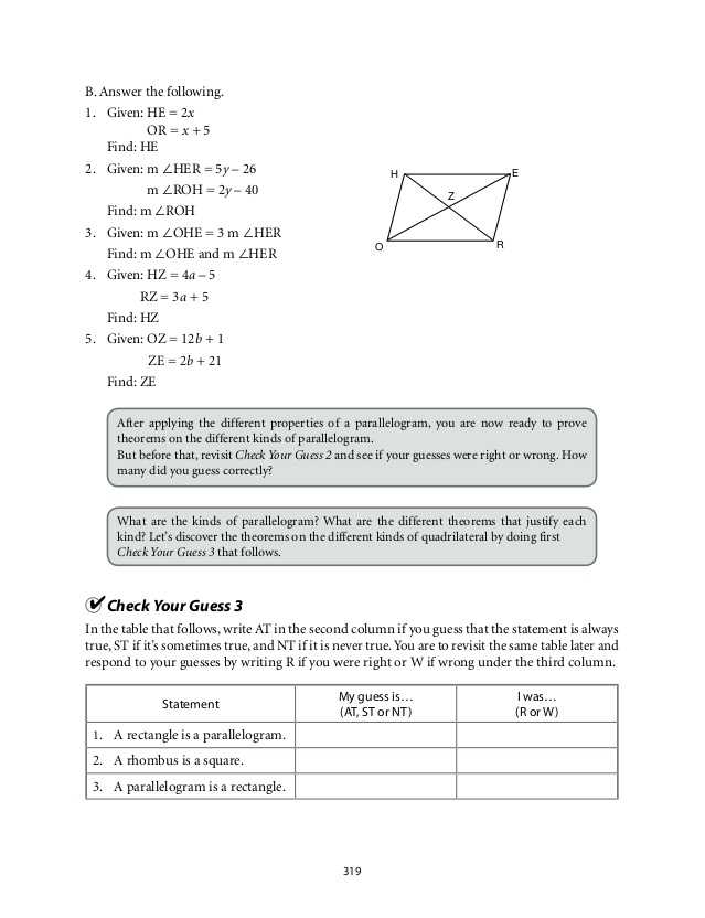 Properties Of Rectangles Rhombuses and Squares Worksheet Answers or Grade 9 Mathematics Module 5 Quadrilaterals Lm