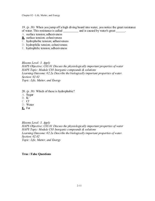 Properties Of Water Worksheet Answer Key with Wunderbar Chapter 11 Anatomy and Physiology Practice Test Galerie