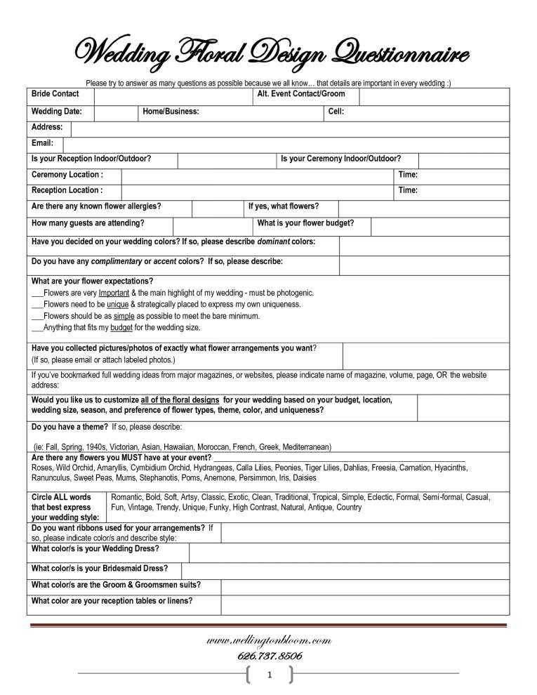 Proposal Worksheet Template as Well as Estate Planning Worksheet Template or Wedding Planner Proposal