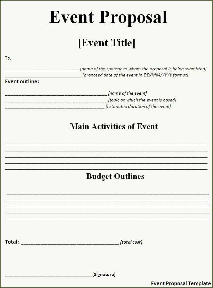 Proposal Worksheet Template or event Bud Template Bud Worksheet Template event Bud