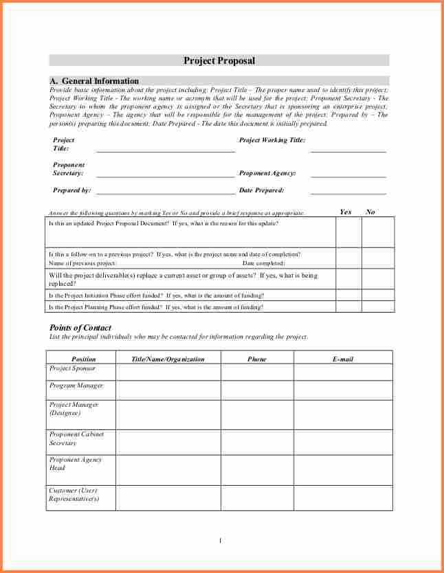 Proposal Worksheet Template with 3 Project Proposal Worksheet