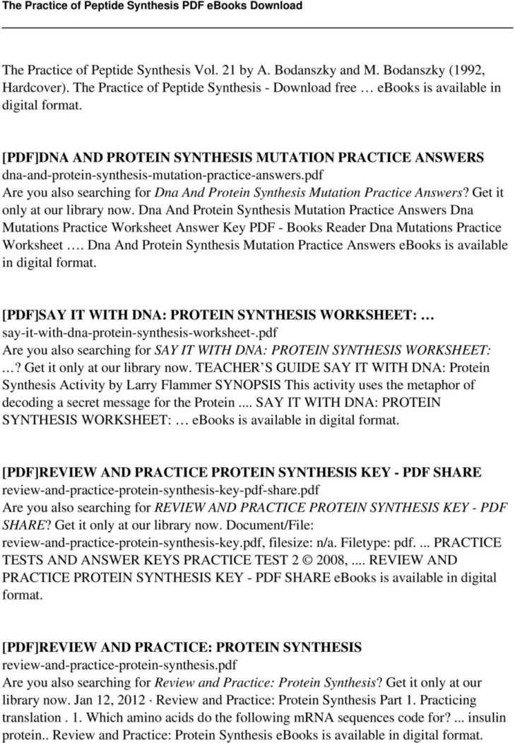 Protein Synthesis Worksheet Answer Key Part A Also 33 Inspirational Graph Protein Synthesis and Amino Acid