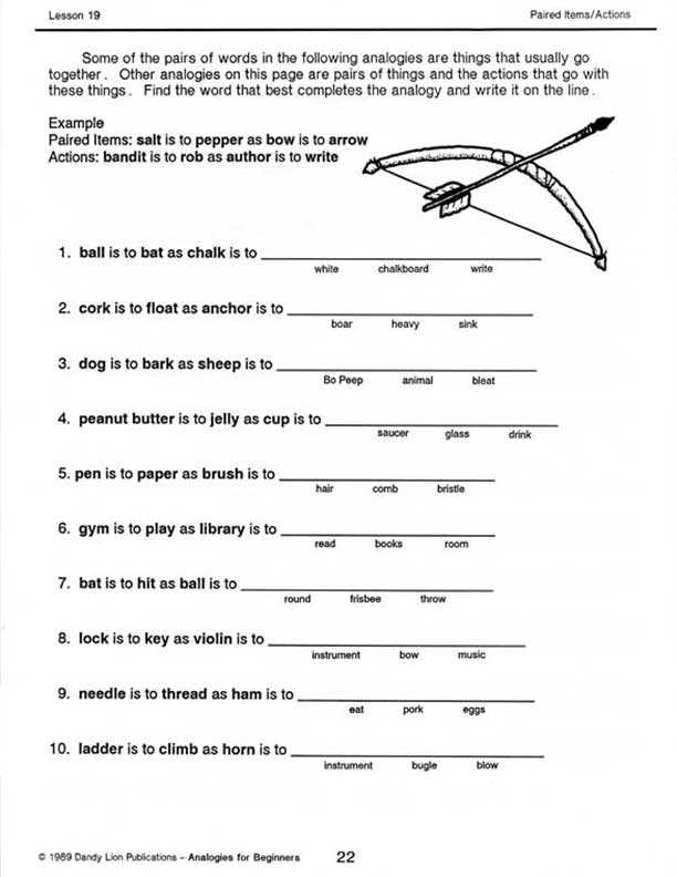 Prufrock Analysis Worksheet Answer Key with Prufrock Press Analogies for Beginners