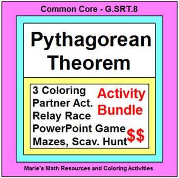 Pythagorean theorem Coloring Worksheet with 15 Best Pythagorean theorem Activities Images On Pinterest