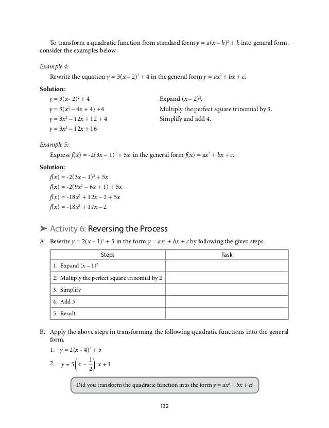 Quadratics Review Worksheet or Algebra 2 Chapter 5 Quadratic Equations and Functions Answers