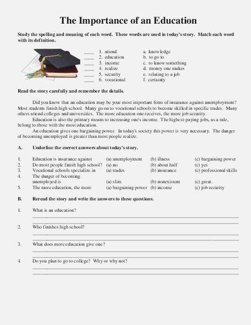 Reading Comprehension High School Worksheets Pdf Along with Elementary Reading Prehension Test – Dailypoll
