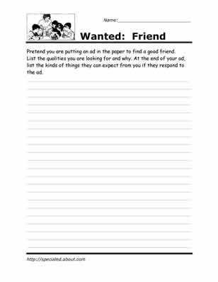 Reading Help Wanted Ads Worksheets Also Printable Worksheets for Kids to Help Build their social Skills
