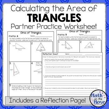 Reflections Practice Worksheet with area Of Triangles Partner Practice Worksheet with A Reflection