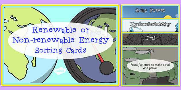 Renewable and Nonrenewable Energy Worksheets Along with Renewable and Non Renewable Resources sorting Worksheet