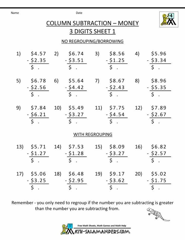 Repeated Subtraction Worksheets or Free Printablebtraction Worksheets for 4th Grade Addition and