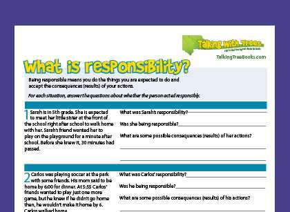 Respect Worksheets for Middle School Also What is Responsibility Responsibility Definition for Kids