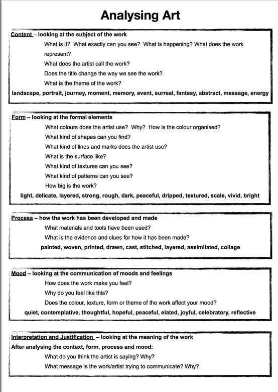 Resume Worksheet for Middle School Students as Well as 50 Best Art Critique Art Ed Images On Pinterest