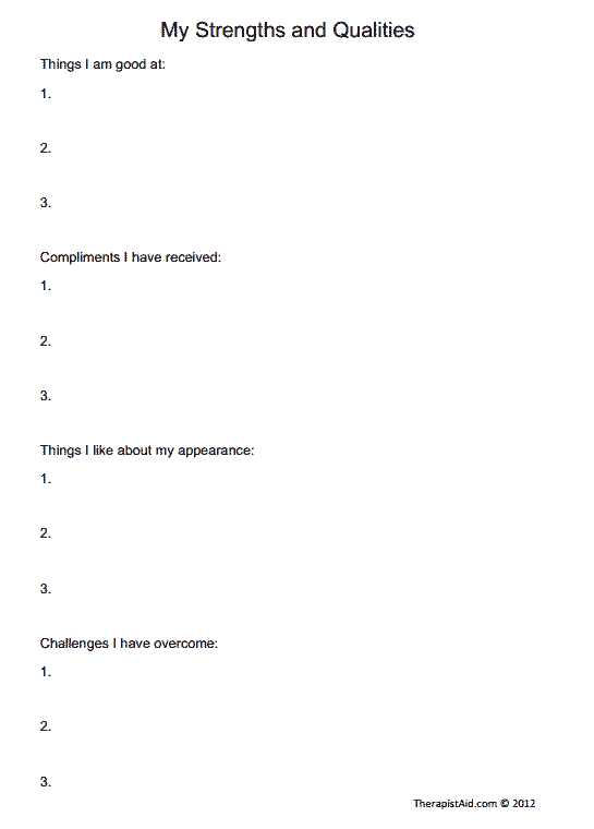 Retreat Planning Worksheet Also My Strengths and Qualities Worksheet 1 Length Of Time 5 10
