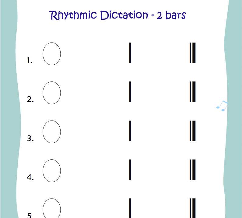 Rhythmic Dictation Worksheet as Well as Rhythmic Dictation Worksheet Music Class Ideas
