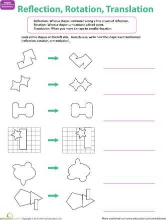 Rotations Worksheet Answers Also 9 Best Geometry Worksheets Images On Pinterest