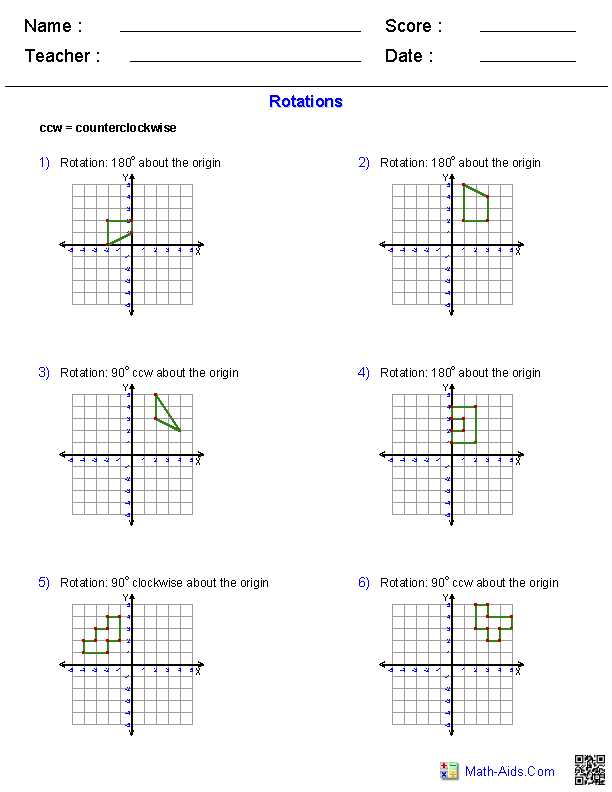 Rotations Worksheet Answers and Function Table Worksheets Pattern Between Differences Best Math