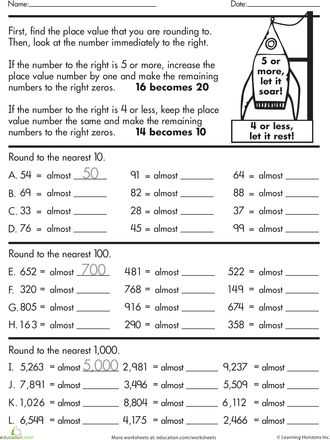 Rounding Worksheets 4th Grade and 32 Best Place Value Images On Pinterest