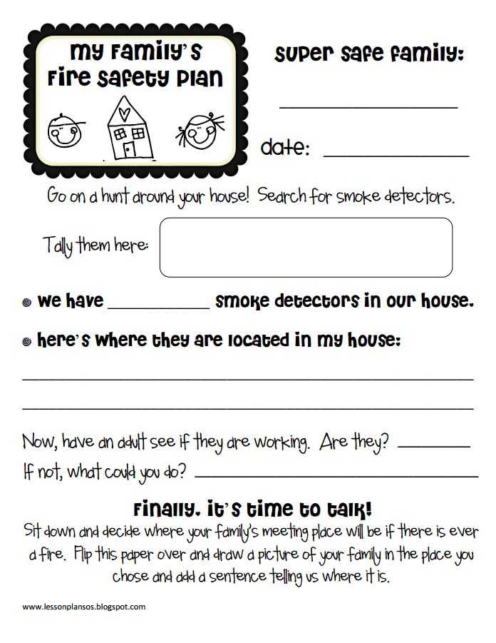 Safety Plan Worksheet and 84 Best Fire Safety Kids Images On Pinterest