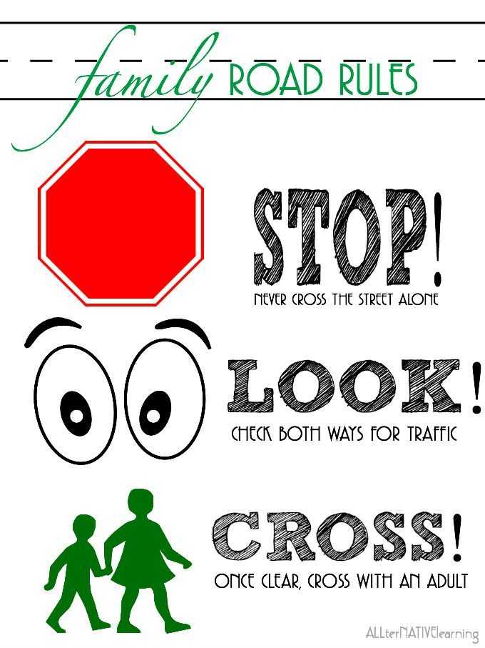 Safety Signs Worksheets Along with 9 Rules Of the Street for Teaching Road Safety to Children