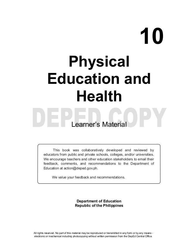 Schs Biology Data Analysis Worksheet Answers Along with Physical Education 10 Learning Material