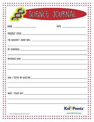 Science Project Worksheet with Science Journal Worksheet for Kids Science Experiments