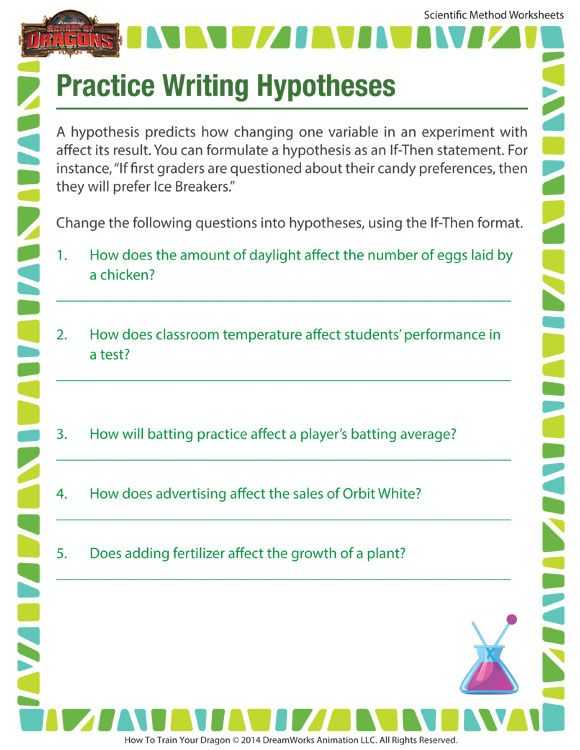 Scientific Method Review Identifying Variables Worksheet and Practice Writing Hypotheses Hypothesis In the Scientific Method