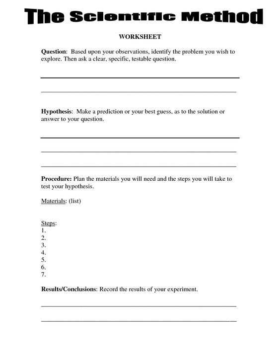 Scientific Method Worksheet High School or 4th Grade Science Worksheets Scientific Method