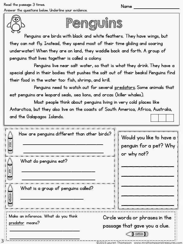 Second Grade Reading Comprehension Worksheets and 93 Best Reading Resource Images On Pinterest
