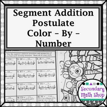 Segment Addition Postulate Worksheet Answer Key Also Angle Addition Postulate Worksheet & Geometry Mon Core Style