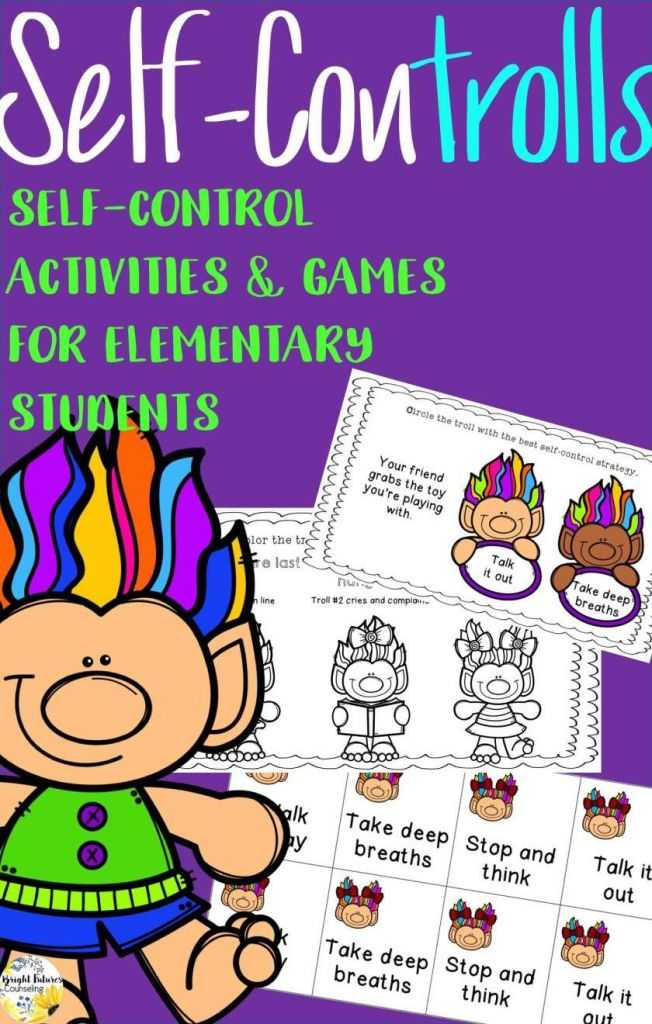 Self Control Worksheets and Worksheets for Kids with Autism with Self Control Activity Pack Self