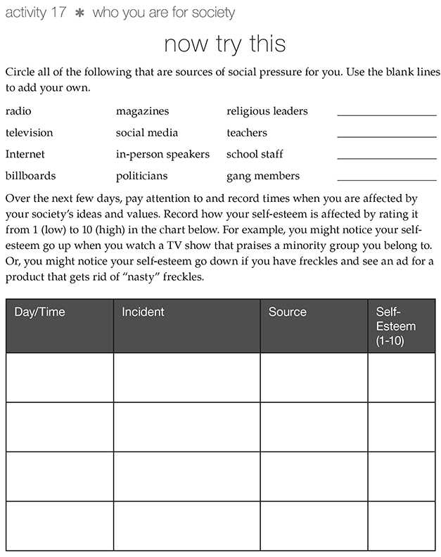 Self Esteem Worksheets for Teens Along with the Self Esteem Workbook for Teens Activities to Help You Build