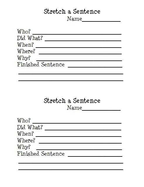 Sentence Editing Worksheets and Stretch A Sentence Free Writing Worksheet
