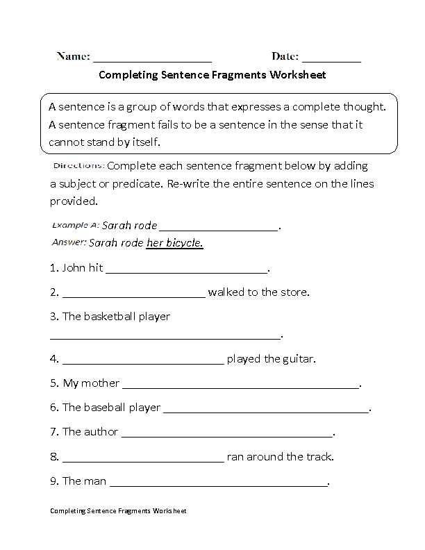 Sentence or Fragment Worksheet Also Worksheets 47 Unique Subject and Predicate Worksheets Hd Wallpaper