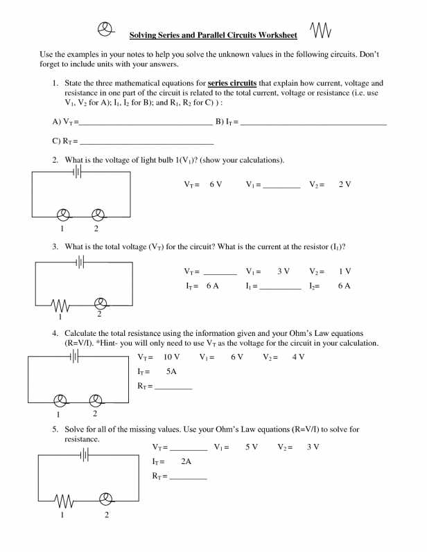 Series and Parallel Circuits Worksheet Answer Key and Ponent Series Parallel Circuit Science Projects Series and