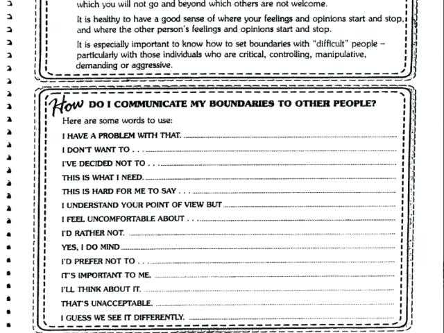Setting Healthy Boundaries In Recovery Worksheets as Well as Healthy Relationships Worksheets Download by Building Healthy