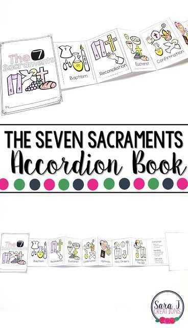 Seven Sacraments Worksheet Also Catholic Mini Accordion Books